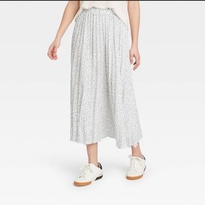 NWT a new day pleated midi skirt